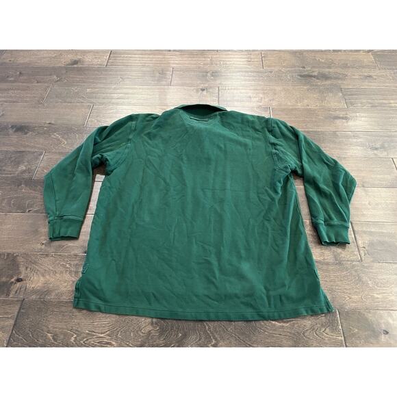 Duluth Trading Co. Mens Green Polo Shirt 1/4 Button Long Sleeve Shirt Size XL - Picture 3 of 8